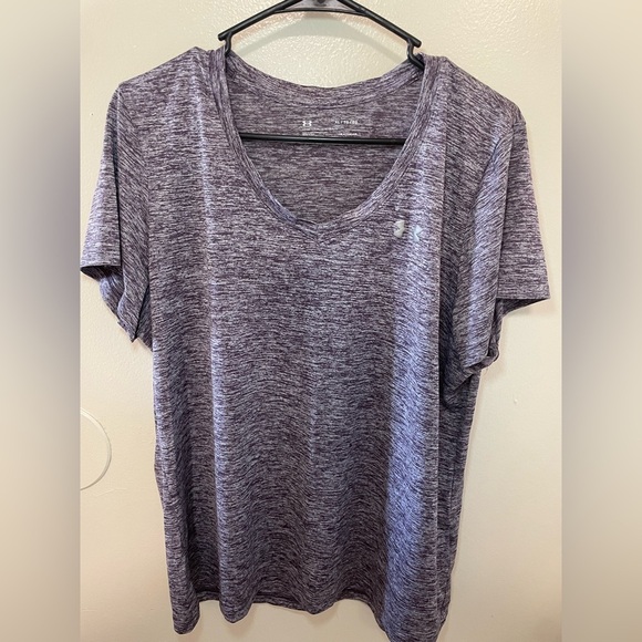 ✨Under Armour Women's Heathered Purple Shirt Size XL #C1 - Picture 1 of 7